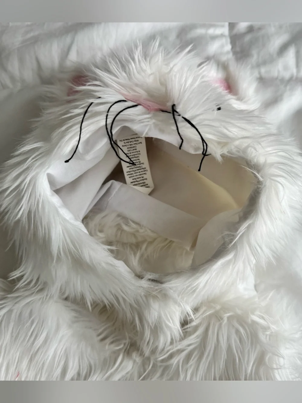 Pottery Barn Kids White Plush Cat Costume Size 12-24mos